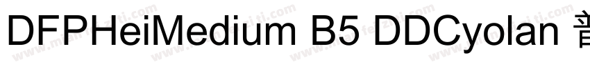 DFPHeiMedium B5 DDCyolan 普通(CHINES字体转换